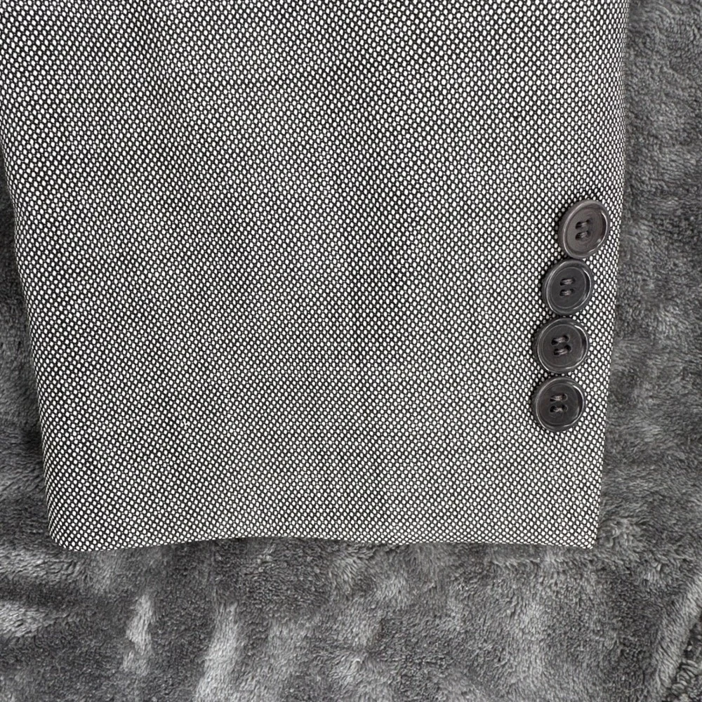 Lauren Ralph Lauren Mens 44L WOOL Houndstooth Micro Check 2-Button Blazer Sport